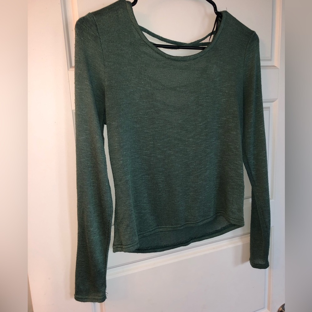 Green long sleeved shirt